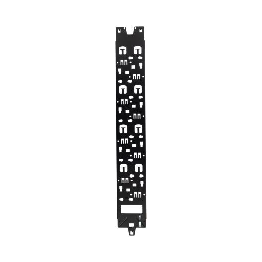 Panduit Panel Administrador de Cables Vertical para Gabinete FlexFusion™ de 42RU, Acepta Anillos en D, Anillos S1DR, S2DR y L; S1LR, S2LR, Color Negro