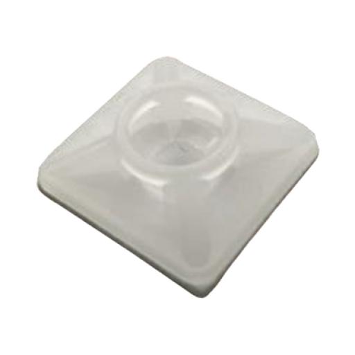 Thorsman  Base Autoadherible para Cinchos Práctica y Eficiente para la Organización y Fijación de Cables, Fabricada en Nylon Resistente y de Color Natural con una Medida de 19x19 mm, Paquete con 100 Piezas (4210-00001)