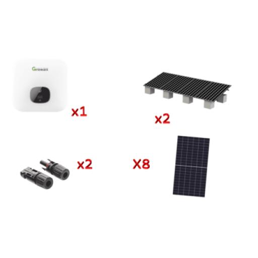 GROWATT Kit Solar Interconexion  / 5kW  220Vca / Inversor GROWATT / Montaje Incluido  