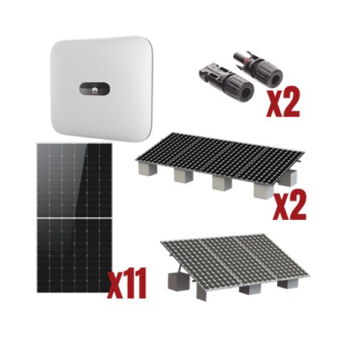 [HUAWEIFUSIONSOLAR_SUN20006KTKIT] HUAWEI FUSIONSOLAR Kit Solar Interconexion  / 6 kW  220Vca / Inversor HUAWEI/ Montaje Incluido  