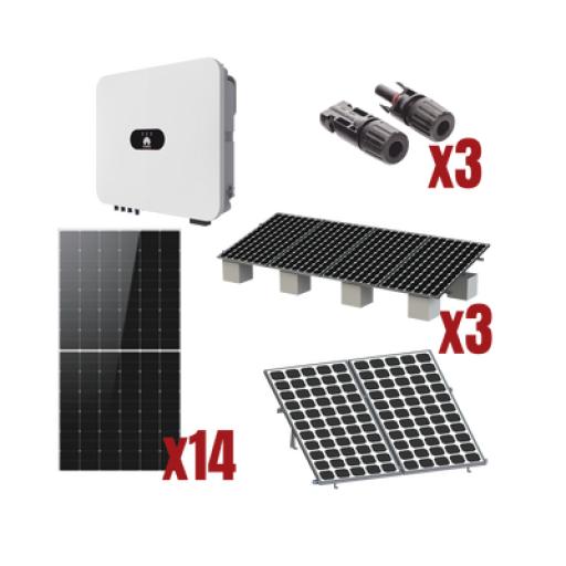 [HUAWEIFUSIONSOLAR_SUN20008KLKIT] HUAWEI FUSIONSOLAR Kit Solar Interconexion  / 8kW  220Vca / Inversor HUAWEI/ Montaje Incluido  