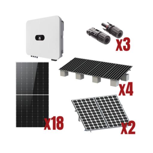[HUAWEIFUSIONSOLAR_SUN200010KLKIT] HUAWEI FUSIONSOLAR Kit Solar Interconexion  / 10kW  220Vca / Inversor HUAWEI / Montaje Incluido  