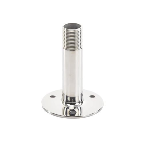 Shakespeare Montaje recto de acero inoxidable de 4 pulgadas de alto y 3 de base.