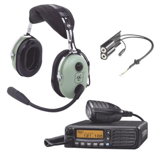 ICOM Kit Radio Movil Aéreo Icom con Auricular David Clark para Aviación General