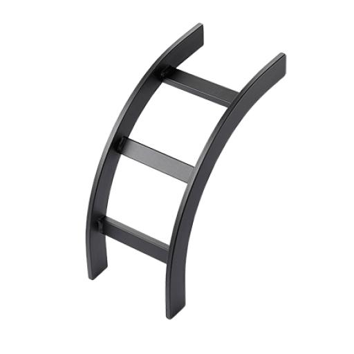 HOFFMAN Accesorio de Escalerilla Curva Vertical (Bajada) Exterior, 12 in de Ancho, de Acero, Color Negro