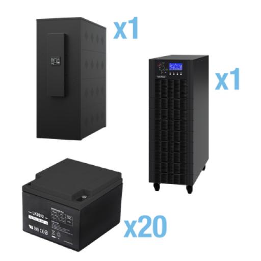CyberPower UPS Trifásico de 30 kVA/27 kW, Topología Online Doble Conversión, Voltaje de 208/220 Vca de L-L, Respaldo de 5 Minutos al 100% de Carga, Incluye Módulo y Banco de Baterías