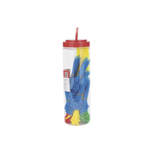 Precision Kit de 1000 Cinchos Plásticos de 4 Diferentes Medidas y Colores