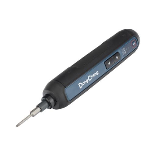 DONG CHENG Destornillador Inalámbrico Recargable de 4 Vcc, incluye Puntas y Estuche