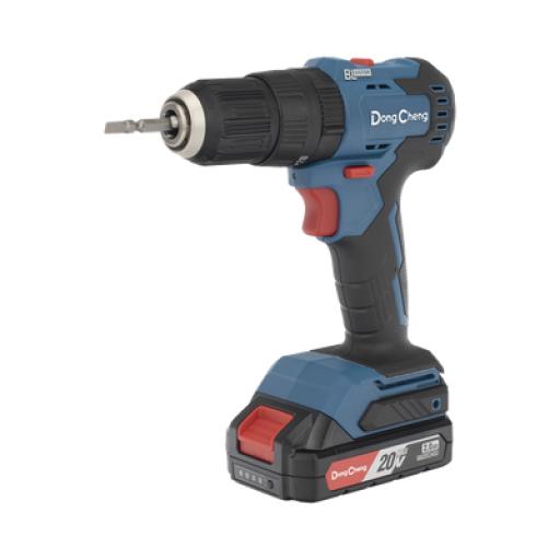 [DONGCHENG_DCJ-Z2050-IAM] DONG CHENG Rotomartillo / Taladro Inalámbrico de 20V sin Carbones, Broquero de 1/2", incluye 2 Baterías de 2.0 Ah, Cargador y Maletín