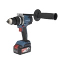 DONG CHENG Rotomartillo / Taladro Inalámbrico sin carbones de 20V, incluye 2 Baterías de 4.0Ah, Cargador y Maletín.