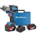 DONG CHENG Llave de Impacto Inalámbrica de 20V, Entrada de 3/4 in, Incluye 2 Baterías de 6Ah, Cargador y Estuche