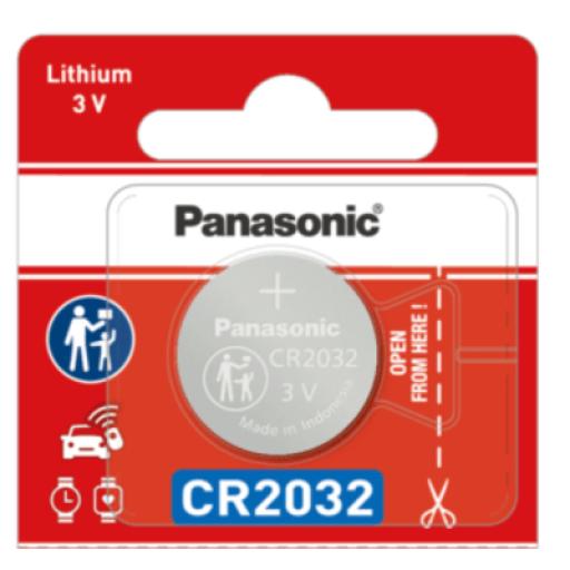 [PANASONIC_CR2032PM] Panasonic Batería de litio CR2032 de 3 V a 225 mAh (No recargable)