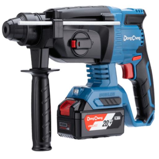 DONG CHENG Martillo perforador inalámbrico SDS-PLUS, Incluye 2 Baterías 20V, 4.0 Ah, Cargador y Estuche