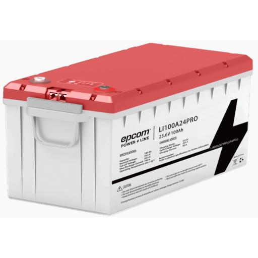 [EPCOMPOWERLINEBYRITAR_LI100A24PRO] EPCOM POWER LINE BY RITAR Batería LiFePO4 25.6V 100AH / Con BMS Integrado / Vida Útil de más de 3500 Ciclos / Conector RS485 y CAN