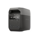 ECOFLOW Estación de Energía Portátil Delta 3 1024Wh Litio LFP / 6 AC 1800 W (Max. 2200W) / 2 USB-C 100W / Capacidad para Aumentar Respaldo / Cargador de Coche 10A a 12.6V / Conectividad WiFi y Bluetooth (App) / Carga Solar 500W Max.