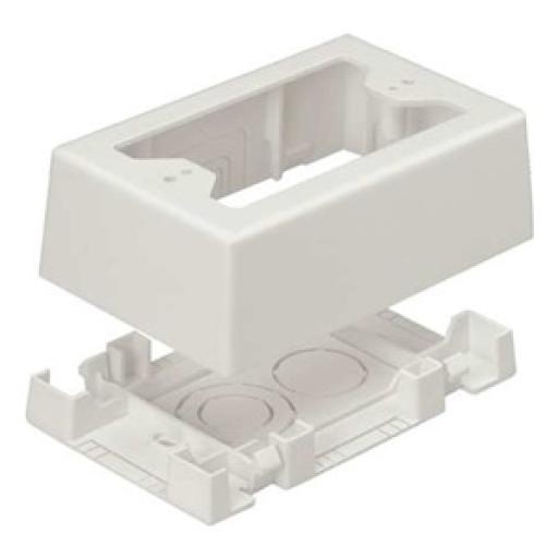 [PANDUIT_JBX3510IW-A] Panduit Caja de Pared Superficial, uso Universal con Placas de Pared, Con Cinta Adhesiva, Color Blanco Mate