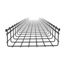 CHAROFIL Charola Tipo Malla 105/300 mm, Acabado Electro Zinc, Hasta 501 Cables Cat6, Tramo de 3 Metros