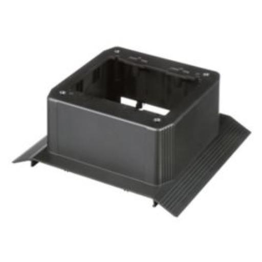 [PANDUIT_AFR4JB2SBL] Panduit Caja de Conexión Doble, Para Uso con Canaleta de Piso AFR4BCBL6, Material PVC Rígido, Color Negro 