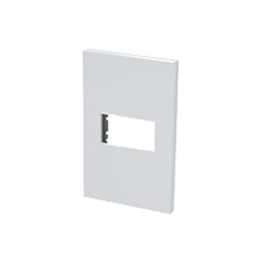 [SURTEK_SYS-P600B] Surtek Placa de policarbonato con base de acero para 1 módulo 1/3 color blanco.