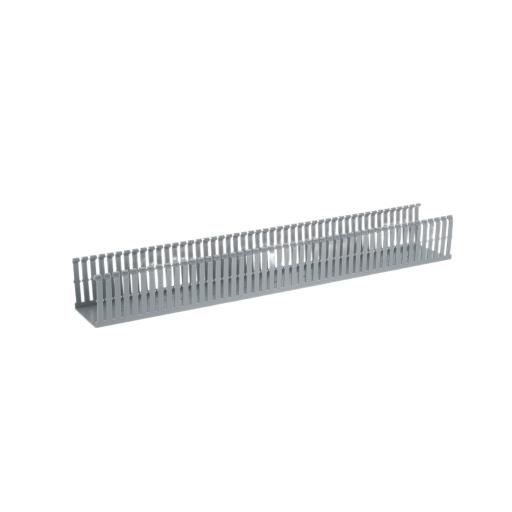 [PANDUIT_FC3X4LG2] Panduit Canaleta Ranurada de PVC con Tapa, Tipo F, 82.6 mm de Ancho, 79.2 mm de Alto y 2 m de Largo, Color Gris
