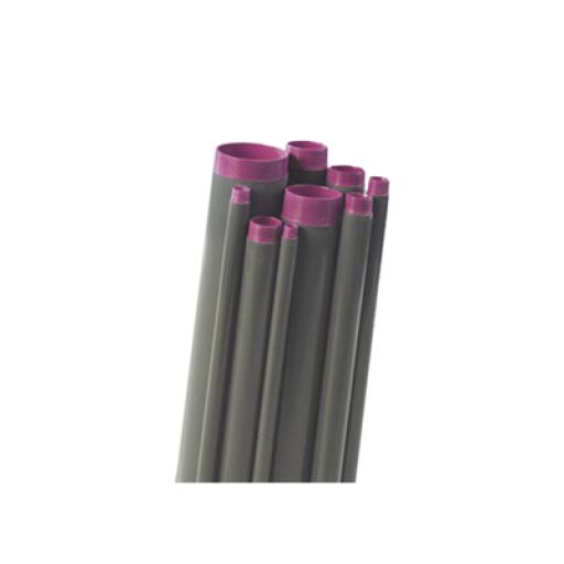 RAWELT Tubo Conduit rígido de aluminio de 1/2” (12.7 mm) con recubrimiento de PVC de 3.05 m con cople.