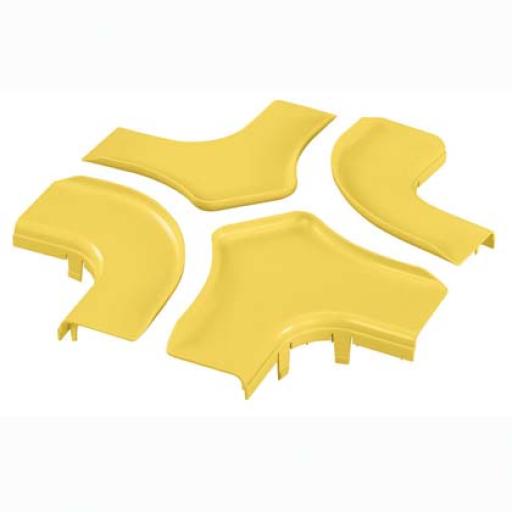 [PANDUIT_FRFWCSC6LYL] Panduit Tapa Para Accesorio de 4 Vías Horizontal FRFWC6X4LYL, Para Canaletas FiberRunner™ 6X4, Color Amarillo