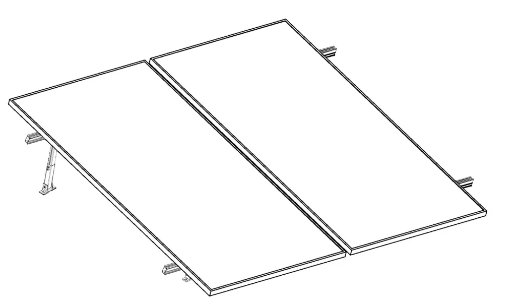 Kit reforzado next rail para 3 paneles de 10° a 20° hasta 1135mm. Incluye: