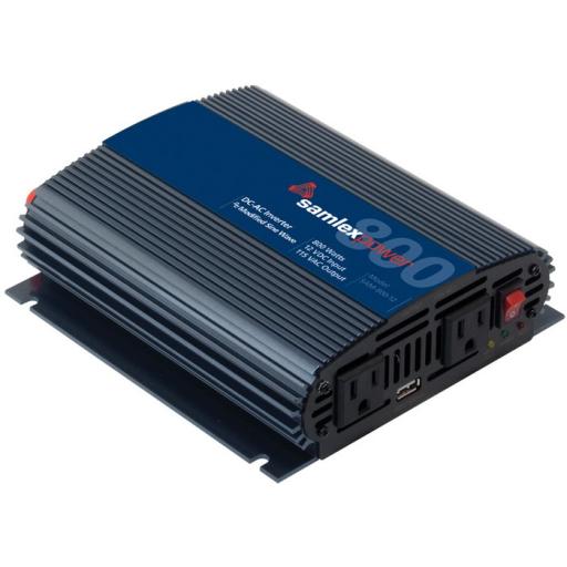 [SAMLEX_SAM-800-12] Samlex Inversor de Corriente (CD-CA) Potencia Nominal 800 W, Ent:12 Vcc, Sal:115 Vca 60 Hz