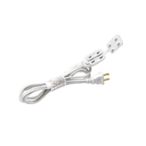 txPRO Extensión eléctrica de 3 salidas polarizadas color blanco para uso en interior, longitud 1.83 metros, calibre 16 AWG