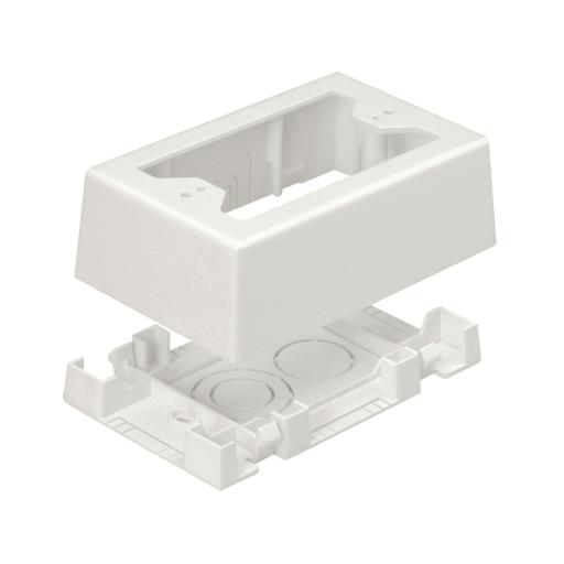 Caja de Pared Superficial, uso Universal con Placas de Pared, Con Cinta Adhesiva, Color Blanco