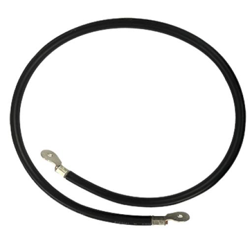 Epcom Cable para Baterías, 1 m, Negro, Calibre 2 AWG con Terminales de Ojo en Ambos Extremos