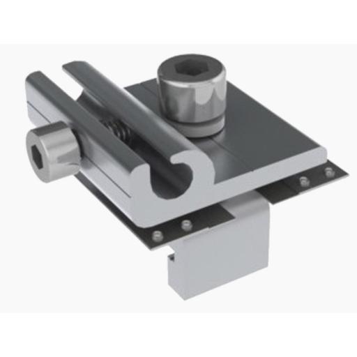 Epcom Conector para Conexión a Tierra Física de Montajes de Paneles Solares con Riel 7