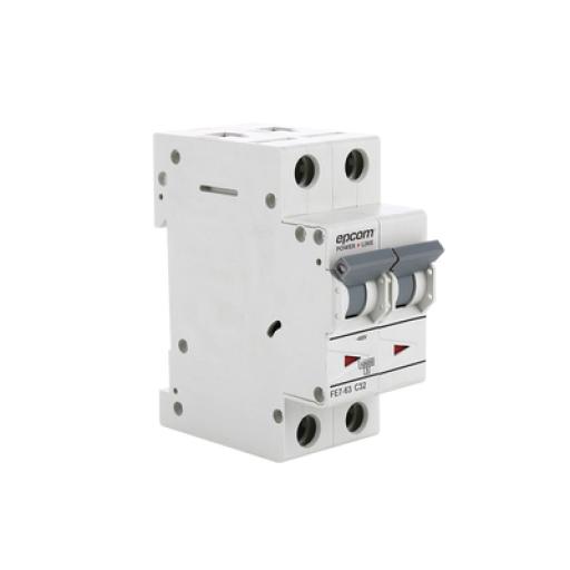[EPCOM_FE763] Epcom Protección Térmica 2P, 32A,  Corriente Alterna  400 V CA para Aplicación Fotovoltaica Montaje Riel DIN