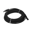 Epcom Cable Fotovoltaico 50 m, Negro, Calibre 10 AWG con Terminales MC4 en Ambos Extremos