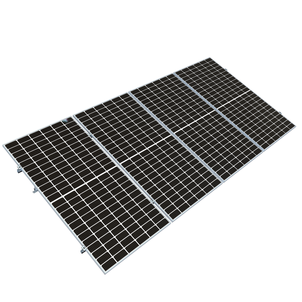 [Aluminext_NXT-SMI-4-20-B] Kit Estructura Next Rail para 4 paneles (+500W) 10 a 20°