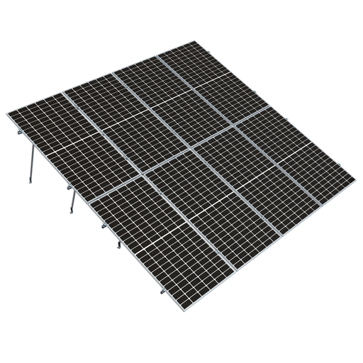 [Aluminext_NXT-SM-2V4-B] Kit Estructura Next-Rail Vertical 8 paneles (+500W) en 2 filas 20°