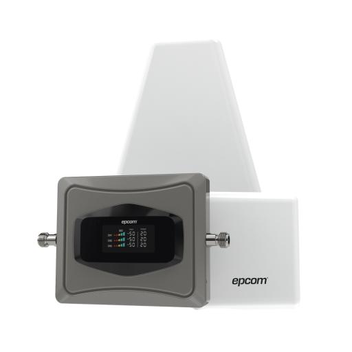 [EPCOM_EP-TB-4GV2] Epcom Kit Amplificador de Señal Celular 4G / Mejora las llamadas convencionales y VoLTE / Soporta los datos de las tecnologías 2G, 3G y 4G de TELCEL, AT&T y MOVISTAR / Cubre hasta 2 espacios de 250 m2 c/u.