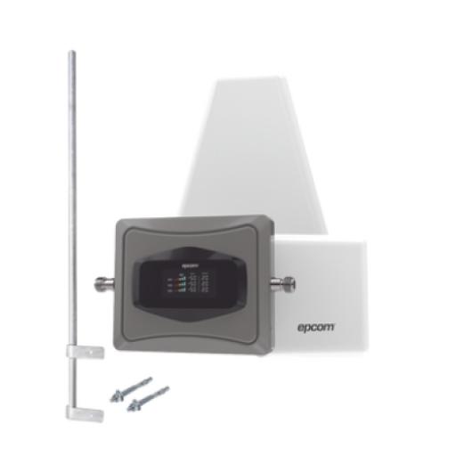 [EPCOM_EP-TB-4GV2-CMLP] Epcom Kit Amplificador de Señal Celular 4G/ Incluye Mástil / Mejora las llamadas convencionales y VoLTE / Soporta datos de tecnologías 2G, 3G y 4G de TELCEL, AT&T y MOVISTAR / Cubre hasta 500 m2.